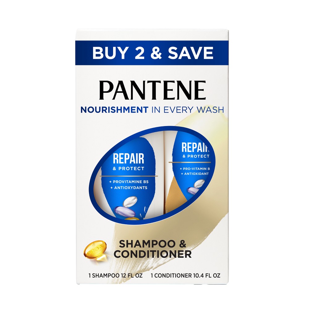 Photos - Hair Product Pantene Pro-V Repair & Protect Shampoo and Conditioner Bundle - 22.4 fl oz 