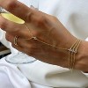 Gold-Tone Hand Chain with Finger Ring, Multi-Layer Cubic Zirconia Jewelry for Women, Party & Styling Occasions - 2 of 4