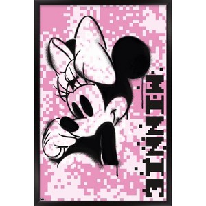 Trends International Disney Minnie Mouse - Pink Pixels Framed Wall Poster Prints - 1 of 4