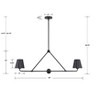 Crystorama Lighting Xavier 2 - Light Chandelier in  Matte Black - 3 of 4