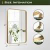 Polished Aluminum Alloy Rounded Rectangular Hanging Mirror with Imitation Electroplating, 102 x 76 x 5 cm - 4 of 4