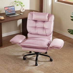 Bestier Big and Tall Executive Office Chair with Flip-Up Arms, Adjustable Height, Reclining Office Chair with Headrest & Side Pockets - 1 of 4