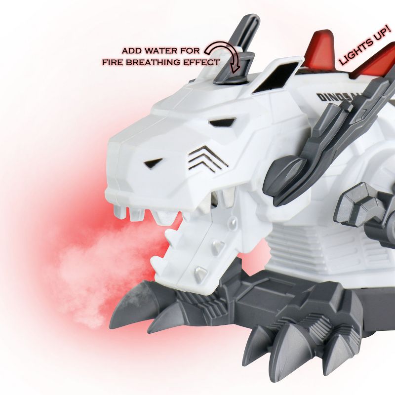 Vivitar Robo RC Monster Dino with 2 Way Remote and Fire Breathing Action in White, 2 of 8