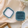 Unique Bargains Portable Double Slots Velvet Jewelry Ring Box for Proposal Engagement Wedding - 4 of 4