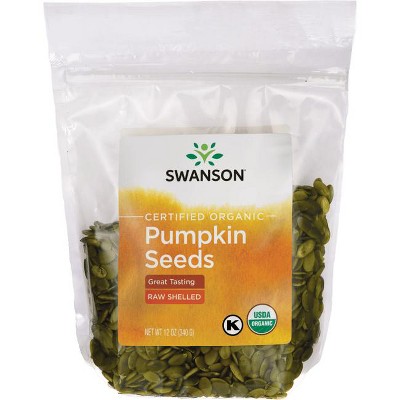 Swanson Certified Organic Pumpkin Seeds - Raw Shelled.