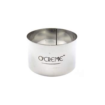 O'Creme Cake Ring, Stainless Steel, Round, 3" Dia, 1-1/2" High