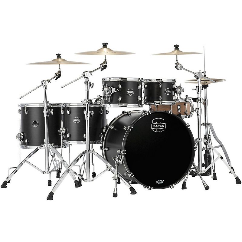 Mapex Saturn Studioease 5-Piece Shell Pack With 22" Bass Drum Satin Black, 1 of 4