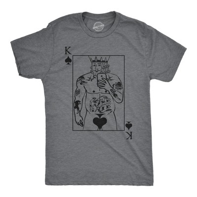 Mens Funny T Shirts King Of Spades Sarcastic Playing Card Graphic Novelty Tee For Men - Crazy Dog Men's T Shirt