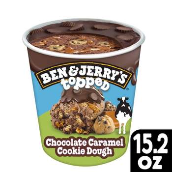 Ben & Jerry's Topped Chocolate Caramel Cookie Dough Ice Cream - 15.2oz