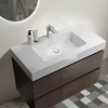 FAMYYT 36 in. Single Sink Floating Walnut Bath Vanity with White Ceramic Top (Assembled), Rosewood Elegance - 2 of 4