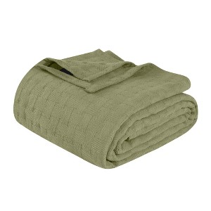 Basketweave Cotton Blanket by Blue Nile Mills - 1 of 4