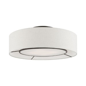 Livex Lighting Ellsworth 4 - Light Semi-Flush Mount in  Brushed Nickel/Shiny White - 1 of 3