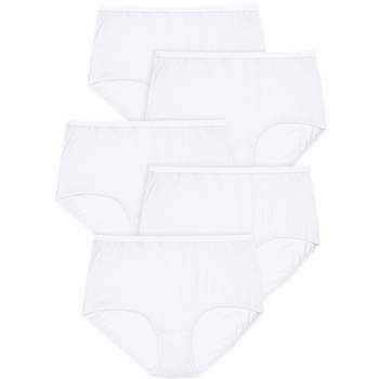 Comfort Choice Women's Plus Size Cotton Incontinence Brief 2-Pack, 14 -  White