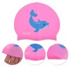 Unique Bargains Kid's Silicone Cartoon Dolphin Swim Cap 1 Pc - 3 of 4