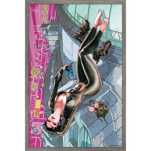 Trends International DC Comics Catwoman - Skyscraper Relaxing Framed Wall Poster Prints - 1 of 4