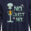 Boys' - SpongeBob SquarePants - No Just No Graphic Long Sleeve Fleece Sweatshirt - 2 of 4