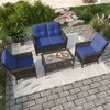 YARDSIGHT 4 Pieces Conversation Patio Set with Cushions - 2 of 4