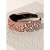 Shiraleah Knotted Pearl Embellished Headband-Blush - 3 of 4