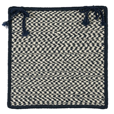 Colonial Mills Outdoor Houndstooth Tweed - Navy Chair Pad (single)
