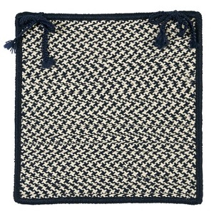 Colonial Mills Outdoor Houndstooth Tweed - Navy Chair Pad (single) - 1 of 1