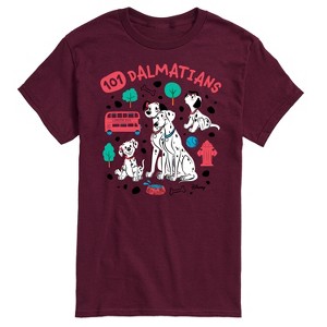 Men's - 101 Dalmatians - Collage of Dalmatian Family Short Sleeve Graphic T-Shirt - 1 of 4