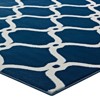 Modway Beltara Chain Link Transitional Trellis 8x10 Area Rug - Moroccan Blue and Ivory,  100% Soft Heat-Set Polypropylene ,  Tight Low Pile Weave - 3 of 4