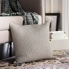 Tickley Grey Knit Pillow - Palewisper - 20"X20" - Safavieh - 3 of 4
