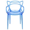 LeisureMod Milan Modern Plastic Dining Chair with Wire Design - 2 of 4