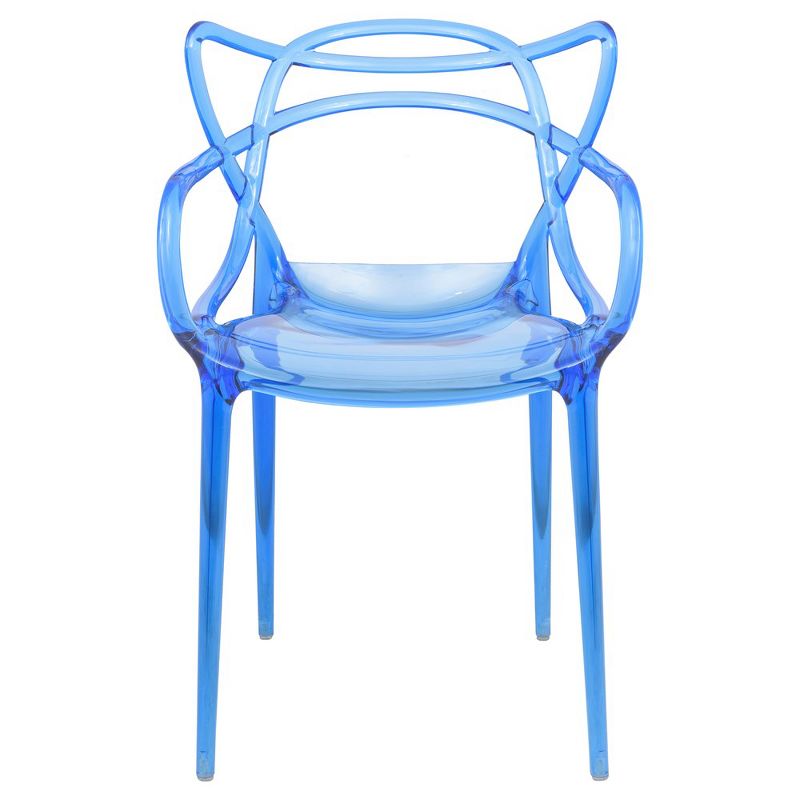 LeisureMod Milan Modern Plastic Dining Chair with Wire Design, 2 of 6