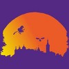 Women's Design By Humans Halloween witch silhouette By InfaredDesigns Racerback Tank Top - 2 of 3