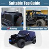 Unique Bargains Cab Car Cover for Jeep Wrangler JK JL Hardtop 2 door 2007-2021 W/ Door Zipper - 4 of 4