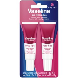 Vaseline Lip Therapy Travel Size Rosy Lip Balm - Twin Pack - 1 of 4