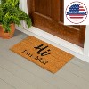Evergreen Flag Funny Welcome Mat Coir Doormat | 28" x 16" Front Door Mat Outdoor Entrance | No Slip Door Rugs Entryway Indoor | Hi I'm Mat - 3 of 4