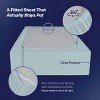 Kickoff 300 Thread Count 100% Organic Bamboo Viscose Fitted Sheet Only, Extra Deep Pocket, Cooling & Breathable, Double Stitching, Bedding Sheet - 3 of 4