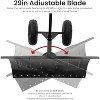 Snow Shovel with Wheels for Driveway Home Garage Snow Removal 20" Wide Adjustable Snow Pusher with 5-Position Angle & Height Handle - 3 of 4
