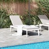 vidaXL Sun Lounger White 73.2"x23.6"x11.4" PP - 3 of 4