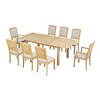 NicBex Dining Table Set for 8 Kitchen Table Set 6 Upholstered Armless Dining Chairs and 2 Padded Arm Chairs for Dining Room - 4 of 4
