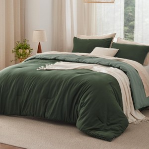 Reversible Comforter Set – Imitation Prewashed Fabric, All-Season Down Alternative - 1 of 4