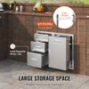 VEVOR Outdoor Kitchen Door Drawer Combo 29.5\" W x 22.6\" H x 21.7\'\'D, Access Door/Triple Drawers with Propane Drawer, Silver - 4 of 4