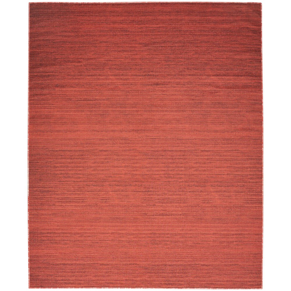Photos - Doormat Nourison 7'10"x9'10" Machine Washable Modern Essentials Woven Area Rug Red 