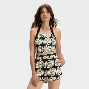 Women's Tank Top - A New Day™ Black/Cream - 1 of 3