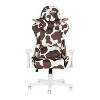 Vynxaria TS85 COW Print LUXX Series Gaming Chair - Stylish Brown & White Comfort - 4 of 4