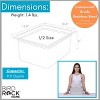 BIRDROCK HOME Stainless Steel Steam Table Pans, 1/2-Size, 9.9 qt, 24 Gauge Steel, 6" Depth, Meal Prep, Cooking & Food Storage (6 Pack) - 3 of 4