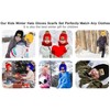 ZUPPAD Kids Knit Hat/Scarf/Gloves Set,Winter Warm Set with Beanie and Long Scarf - 3 of 3