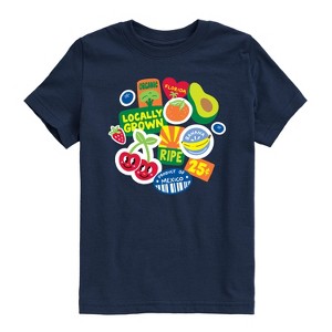 Boys' - Instant Message - Fruit Stamps Short Sleeve Graphic T-Shirt - 1 of 4