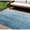 Denim Blue And Navy Blue Ombre Washable Indoor Outdoor Area Rug - 2 of 4