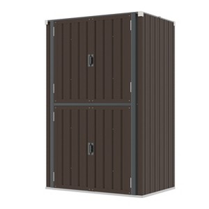 Ridstar 70  in. H Large Outdoor Waterproof Storage Cabinet with Stand-Brown - 1 of 4
