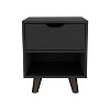 Gulches Collection Traditional 3 Drawer Nightstand Charcoal Brown Finish, Antique Pewter Handles, Birch Veneer - 4 of 4