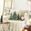 Soft Velvet Christmas Trees Snowflake Throw Pillow Cover, 2 Pack 18 x 18 Inch Winter Holiday Cushion Case - 3 of 4