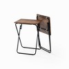 Homy Casa Joey Set of 2 Foldable Side Tables with Metal Frame, Modern TV Tray Tables for Living Room - 2 of 4